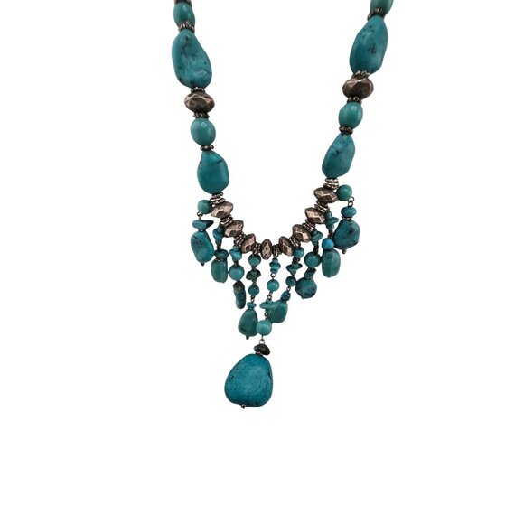 Vintage Resin & Howlite NOS Stephan & Co Bib Necklace With Original Tag (A8118) - Picture 3 of 5